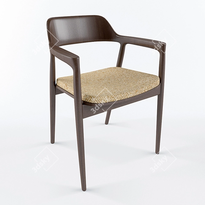 Elegant Hiroshima Chair 3D model image 1