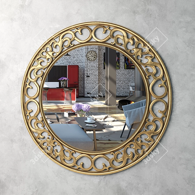 Arh Country Decorative Mirror 3D model image 1