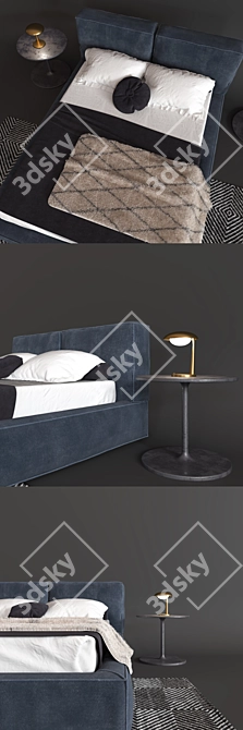 Academy Piuma: Stylish and Elegant Bed 3D model image 2