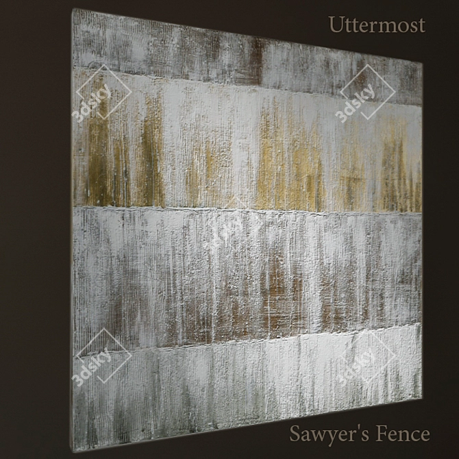 Rustic Elegance: Uttermost Sawyer's Fence 3D model image 2