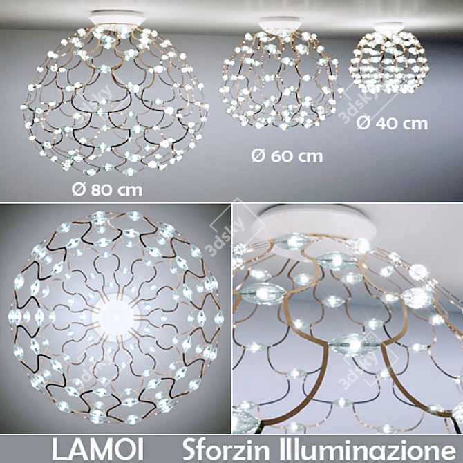 LAMOI LED Ceiling Light: Elegant and Efficient 3D model image 1