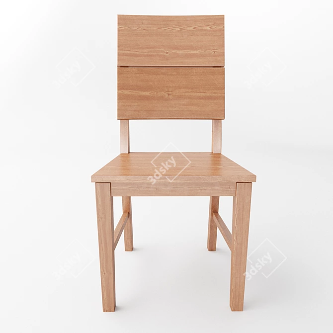 Classic Wooden Chair 3D model image 1