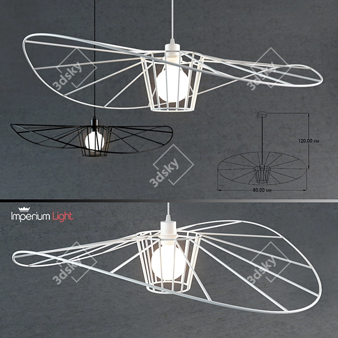 Elegant Lady Pendant Lamp 3D model image 1