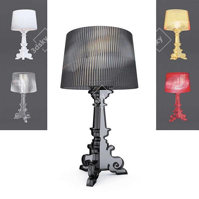 Elegant French Table Lamp 3D model image 1