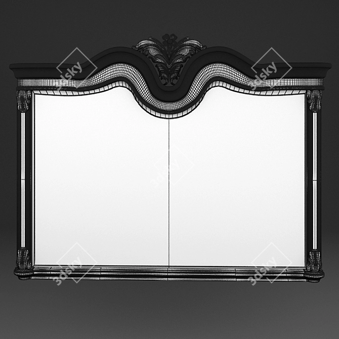 Classic Vanity Mirror - 1550x1130x115 3D model image 3