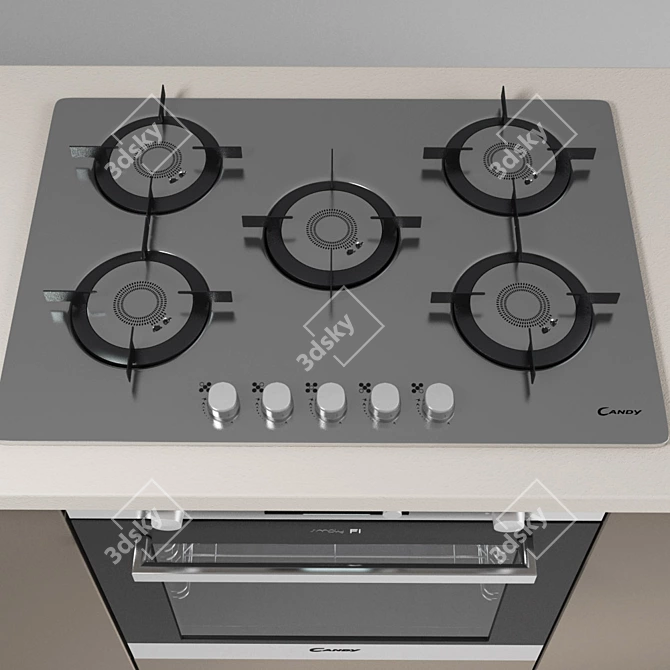 Smart Oven FXE 825 X: Wifi-enabled & Sleek 3D model image 2