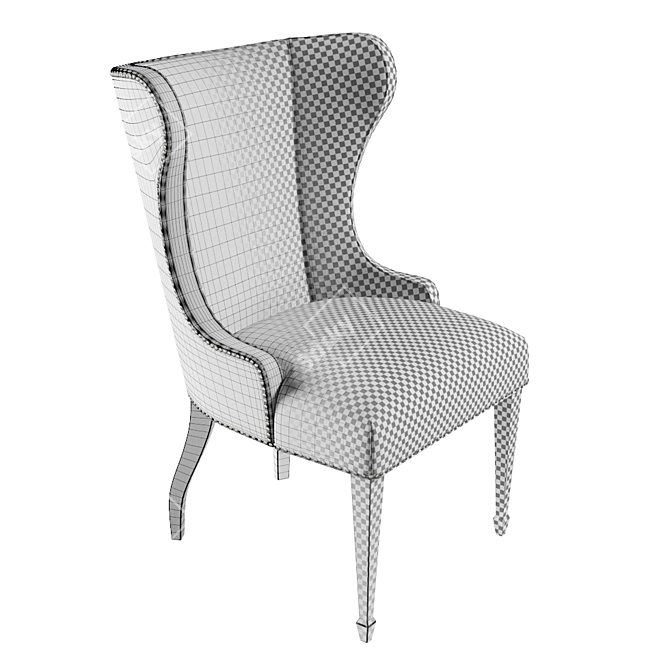 Elegant Vanguard Ava Side Chair 3D model image 3