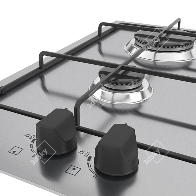 Zanussi ZGG 35214XA: Compact Built-In Gas Hob 3D model image 2