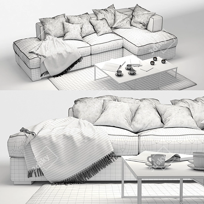 BoConcept Cenova: Versatile Sofa Set 3D model image 3