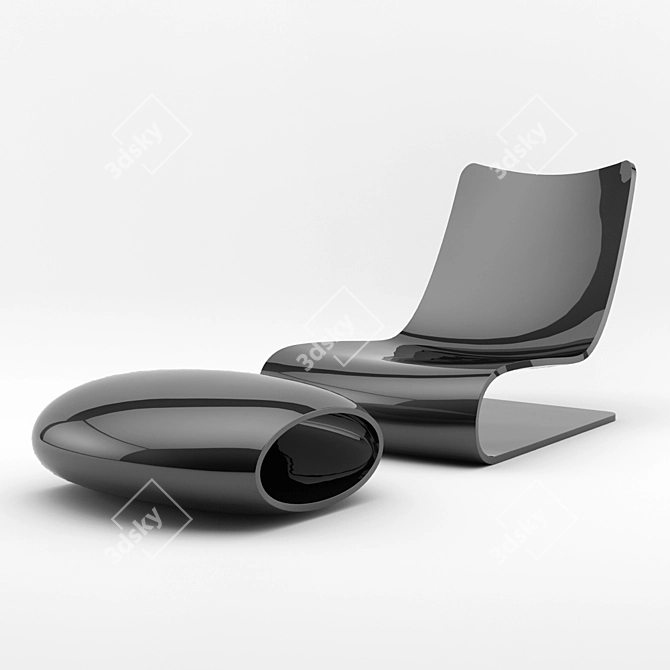 Modern Italian Porro Chair Set 3D model image 1