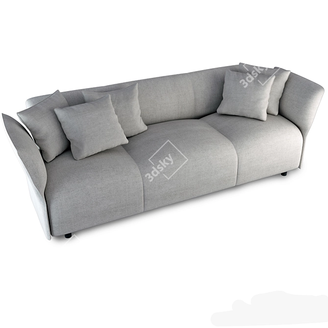 Elegant Tuareg 4-Sided Sofa 3D model image 1