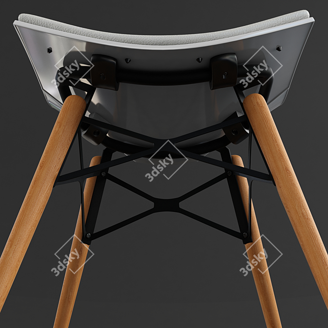 Sleek Shell P831WR Chair 3D model image 3