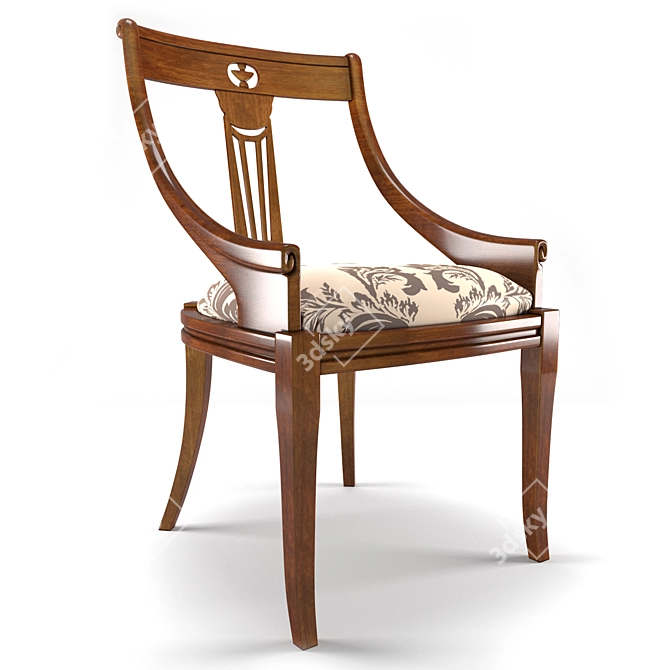 Elegant Puccini Ciliegio Chair - Polys: 3,546 - Verts: 3,584 3D model image 1