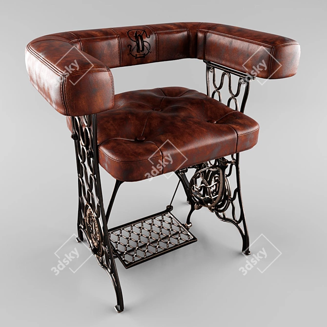 Singer Handcrafted Armchair 3D model image 1