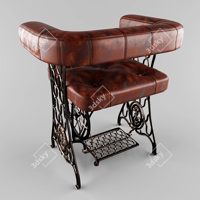 Singer Handcrafted Armchair 3D model image 2