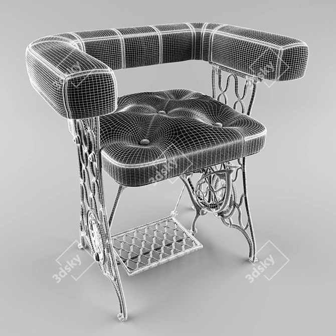 Singer Handcrafted Armchair 3D model image 3