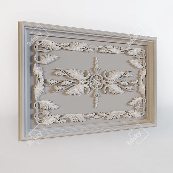 Classic Carved Panel 3D model image 2