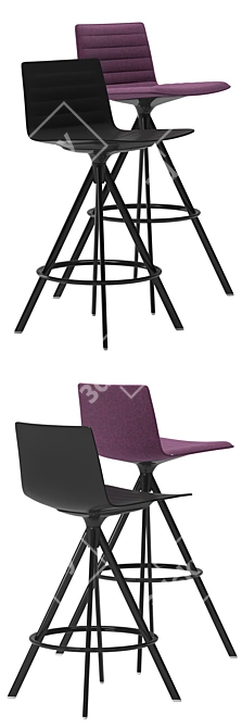 Flex Chair Stool: Sleek and Versatile 3D model image 2
