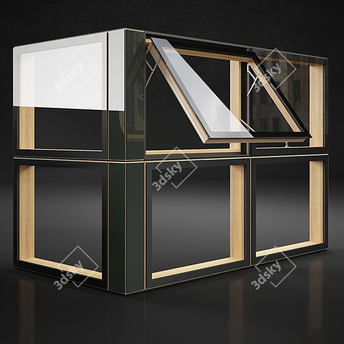 Austrian Window Set: Authentic & Versatile 3D model image 1