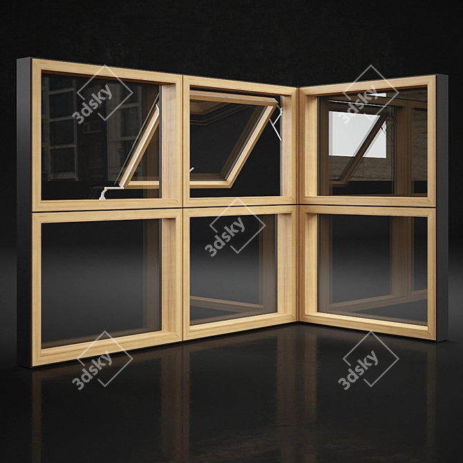 Austrian Window Set: Authentic & Versatile 3D model image 3