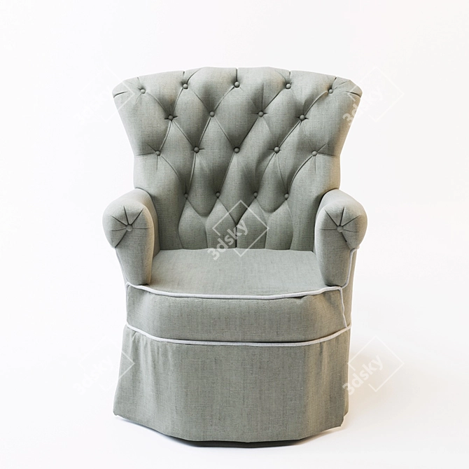 Classic Style Armchair: MAXI EKMI 3D model image 2