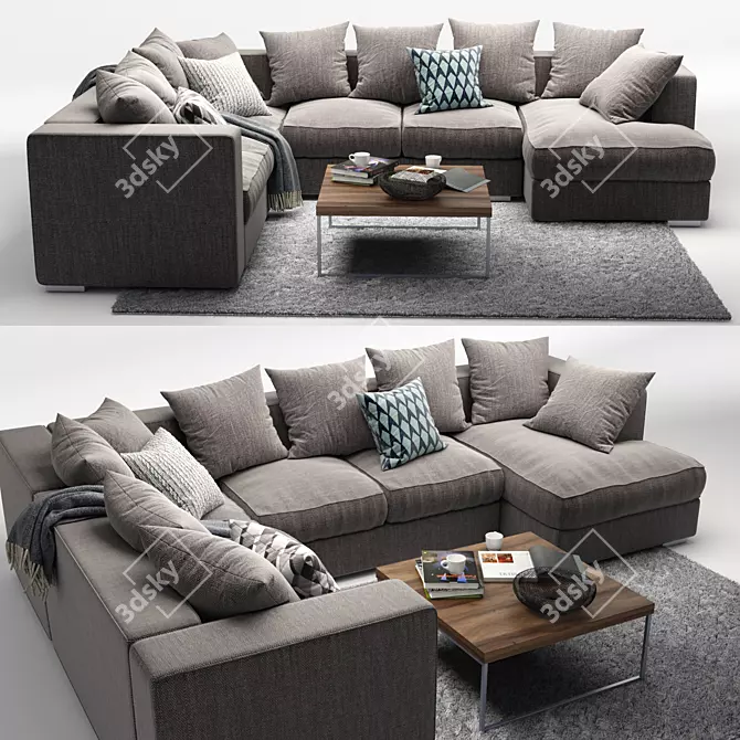 BoConcept Cenova: Modern Sofa with Stylish Accessories 3D model image 2