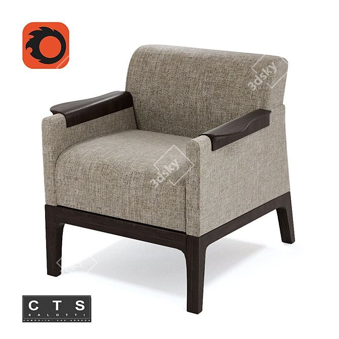 Dandy Lounge Chair: Stylish Comfort 3D model image 1