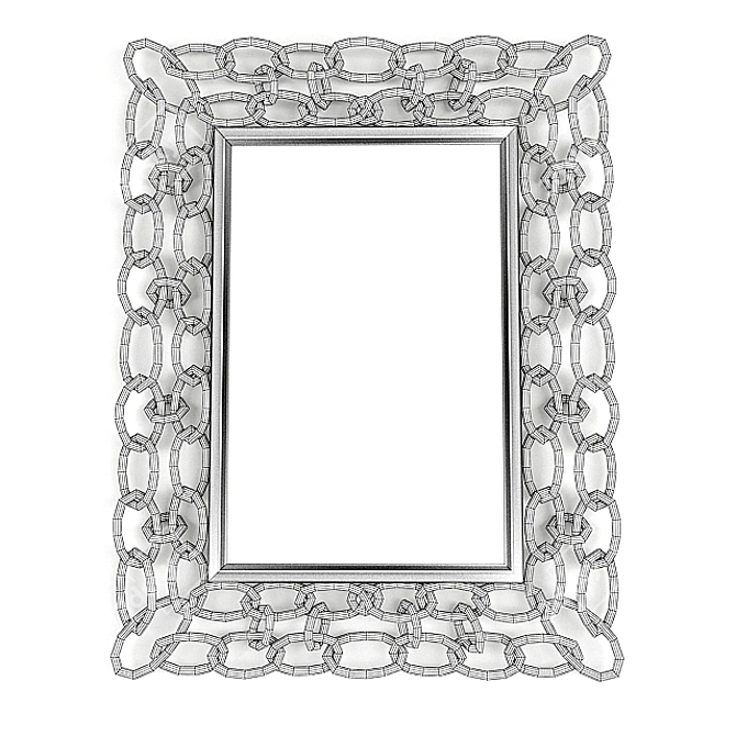 Modern Wall Mirror: Photo-Inspired Design 3D model image 2