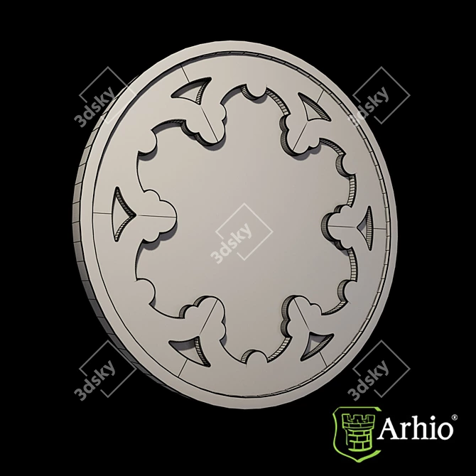 ARZ113-1 Rosette: Unique Architectural Element by Arhio 3D model image 2