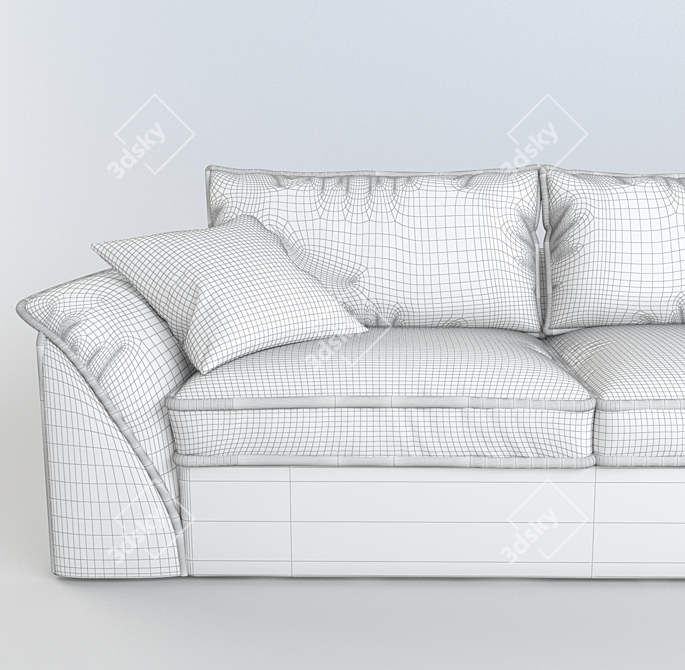 Zlatamebel Nieri 240 - Modern and Spacious Sofa 3D model image 3