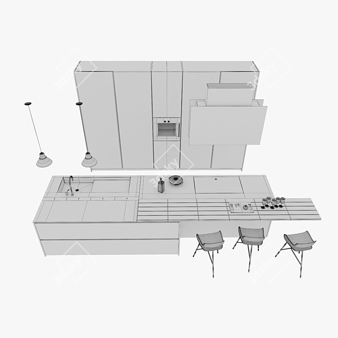 Ultimate Cutlery: Precision Kitchen Blade 3D model image 3