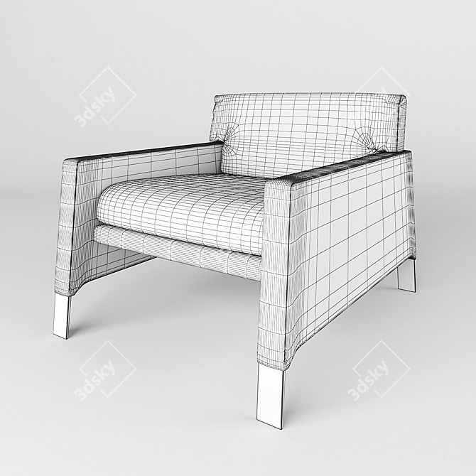 Elegant Brera Sofa by Alberta Salotti 3D model image 3