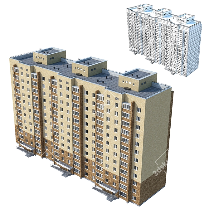 Architectural Building Model 3D model image 3