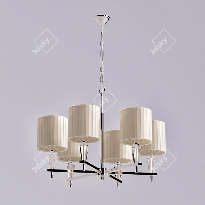 Elegant Inessa Chandelier: D52cm H67cm 3D model image 1