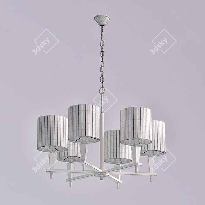 Elegant Inessa Chandelier: D52cm H67cm 3D model image 3