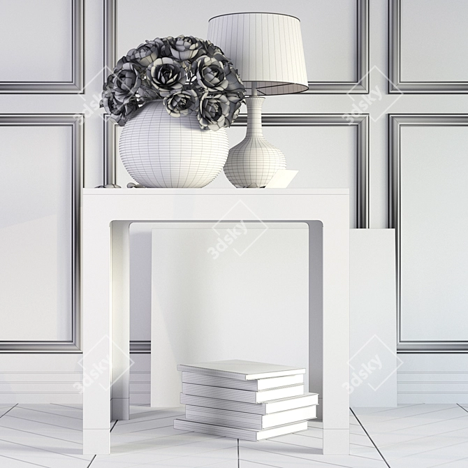 Rose Bliss Decor Set 3D model image 3