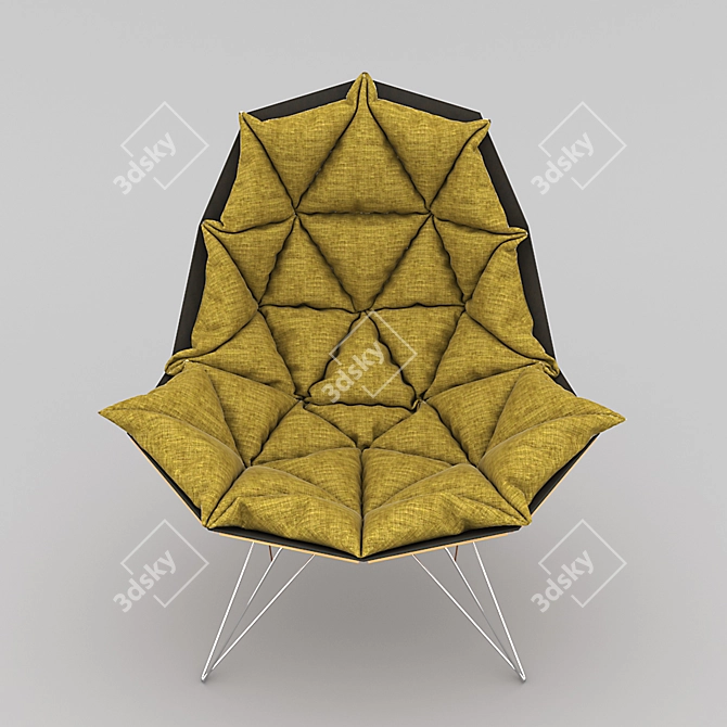 Elevate Your Seating: Wooden Chair Cushion 3D model image 1