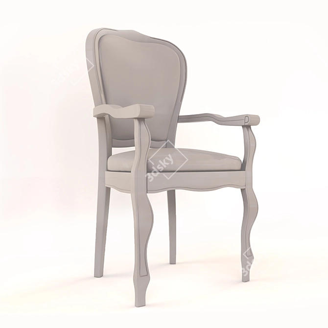 Vintage Distressed Chair 3D model image 2