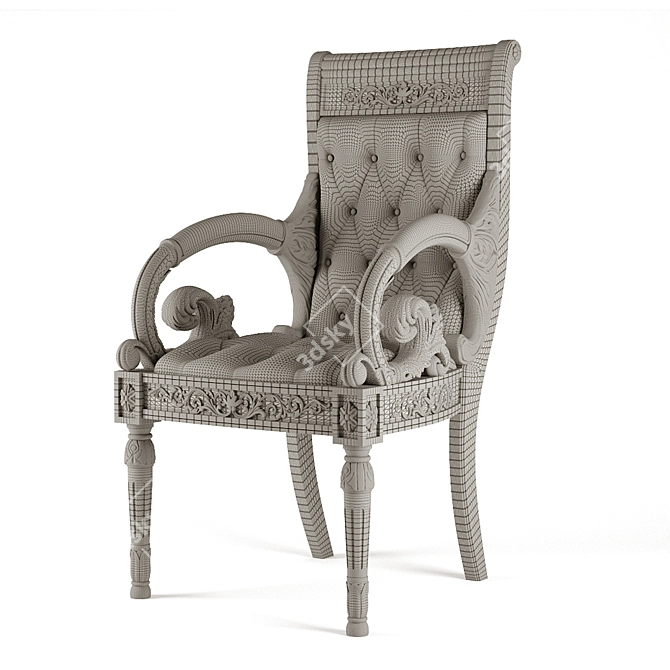 Elegant Versace Vanitas Armchair 3D model image 3