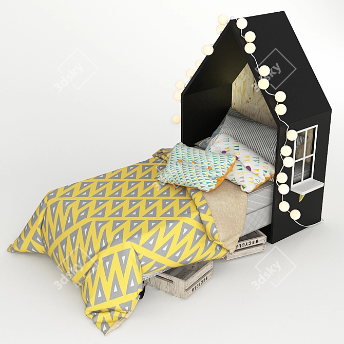 CozyDreams Baby Crib 3D model image 1