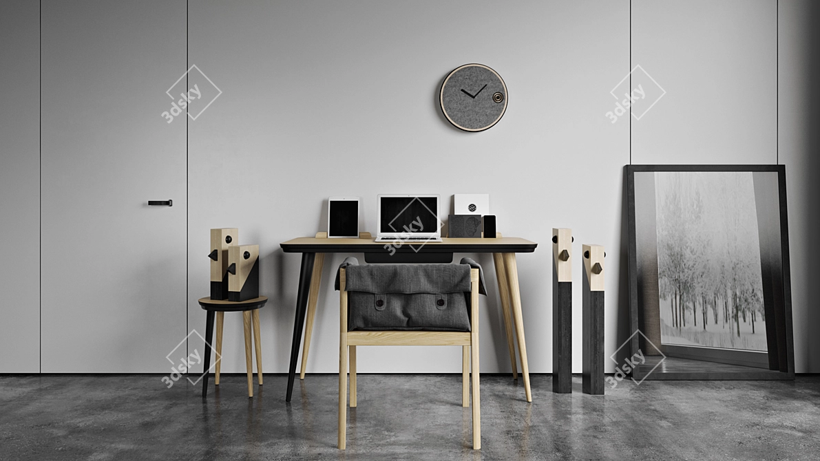 Joy Collection Desk - Modern and Functional 3D model image 3