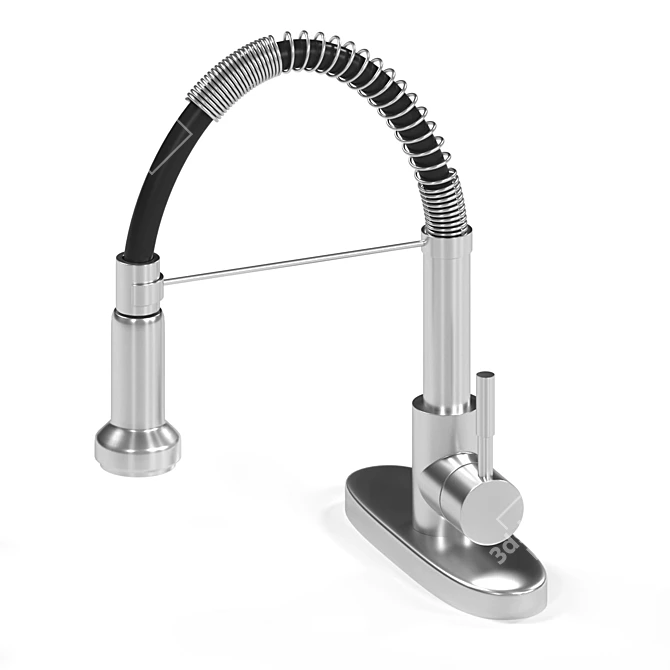 Sleek Modern Kitchen Faucet 3D model image 1