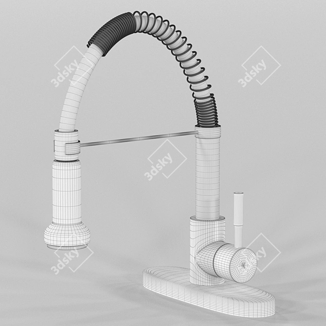 Sleek Modern Kitchen Faucet 3D model image 2