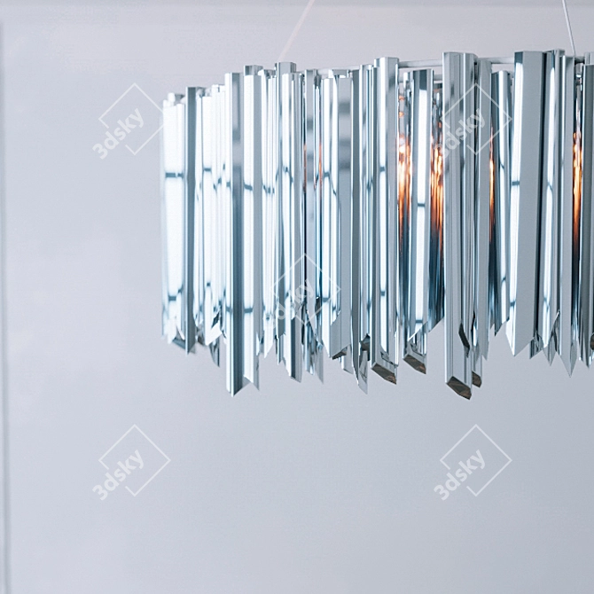 Elegant Facet Chandelier: Illuminate in Style 3D model image 2