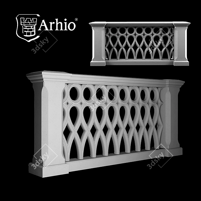 Premium Balustrade Arhio® 3D model image 1