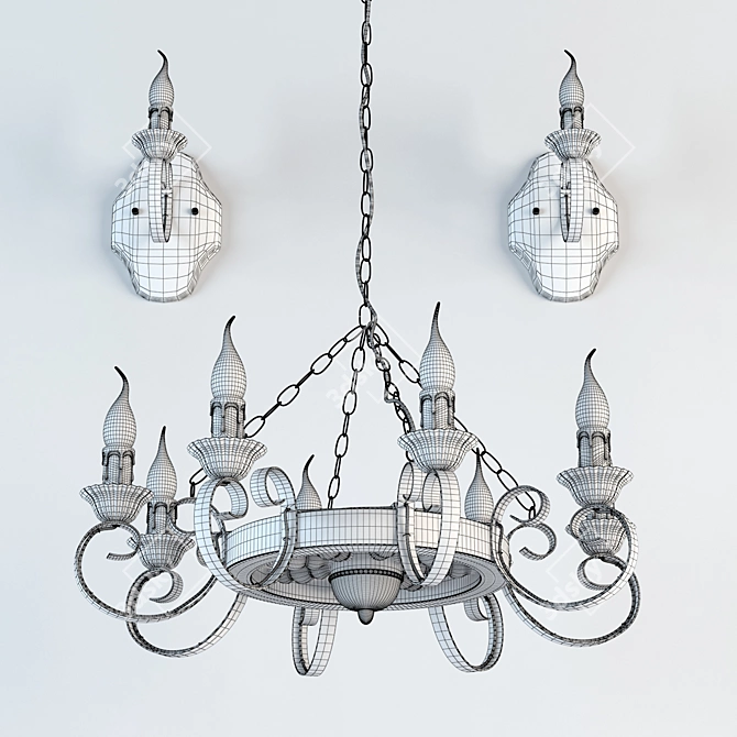Taverna Hanging Chandelier - Elegant Illumination 3D model image 2