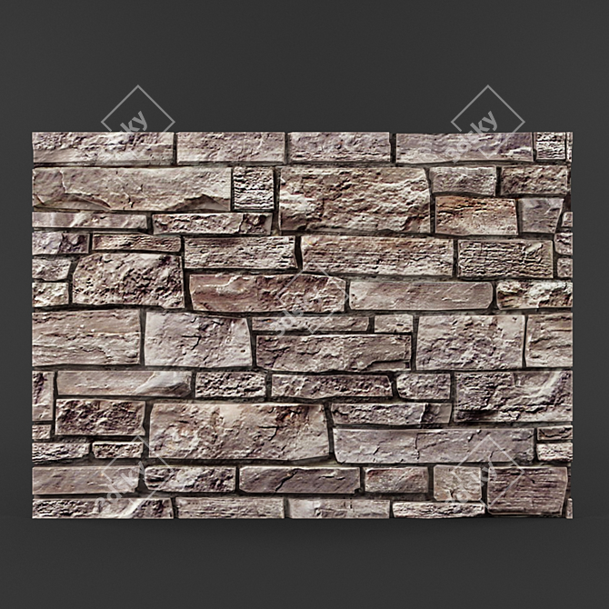 Stone Fragment with Textures 3D model image 2