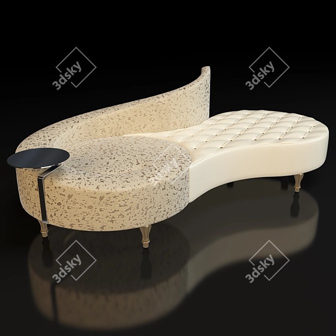 Curve Lounge Chair with Stand 3D model image 1