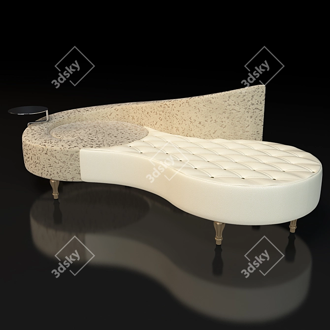 Curve Lounge Chair with Stand 3D model image 2