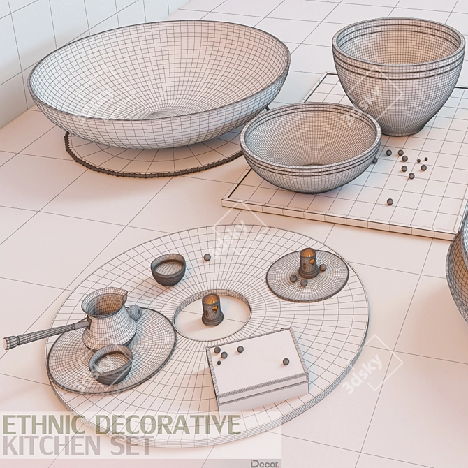 Premium Kitchen Set 3D model image 3